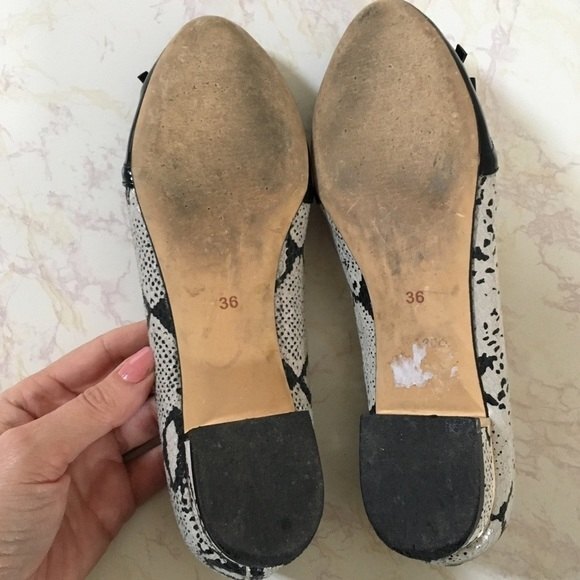 Casso Vito Snakeskin Mirrored Heel Pointy Flats 36 - Picture 10 of 12